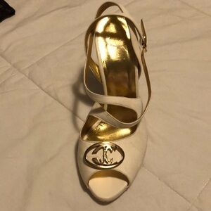 Vintage Just Cavalli calf skin Logo high heels